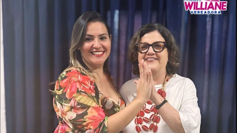 Professora Williane comemora parceria com senadora Tereza Leitão