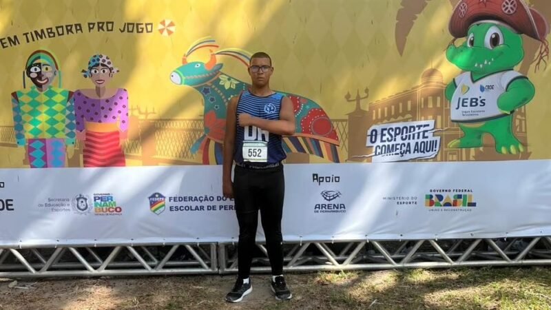 Heitor Firmino, aluno do Educandário Dom Helder, conquista medalha de prata nos Jogos Escolares Brasileiros